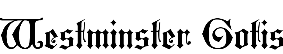 Westminster Gotisch Yazı tipi ücretsiz indir